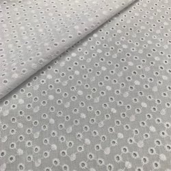 Broderie anglaise med prikker - pr. 0,25 meter