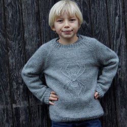 Drengesweater "Lille Peter Edderkop" - str. 5 r