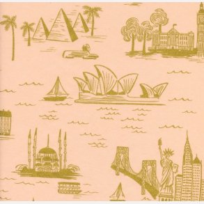 City Tolie Peach/Metallic volie fra AGF - pr. 0,25 meter