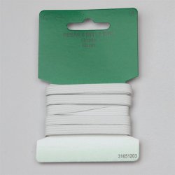 Elastik i hvid eller sort - 6 mm bred