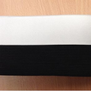 Sort og hvid elastik 30 mm - 3 meters pakke