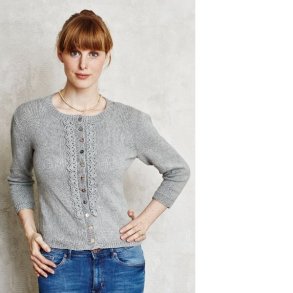 Trje med blondekant - strikkekit med Elise garn by Permin