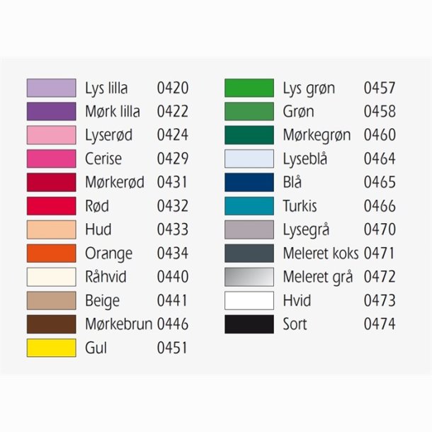 Hobbyfilt i 23 forskellige farver - pr. meter