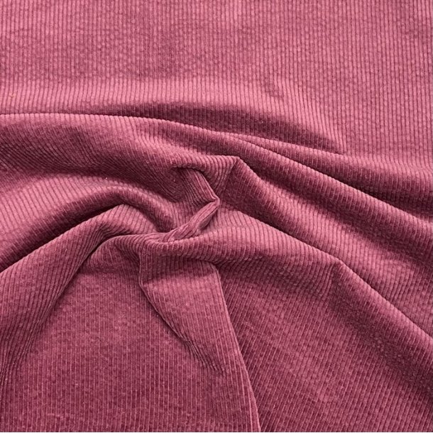 Bredriflet bomuldsfljl i fuchsia - pr. 0,25 meter