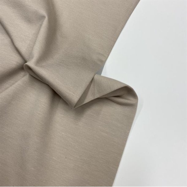 OEKO-TEX French Terry med bambus i lys beige - pr. 0,25 meter 