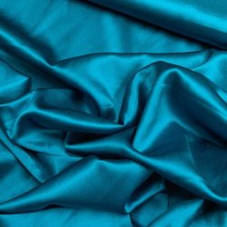 Silke med str�k i smuk gr�n petrol - pr. 0,25 meter