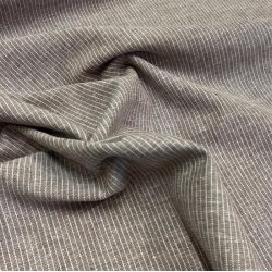 Hr / bomuld med brune striber - pr. 0,25 meter 