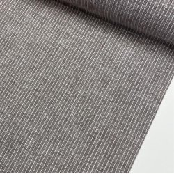 Hr / bomuld med brune striber - pr. 0,25 meter 