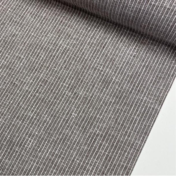 Hr / bomuld med brune striber - pr. 0,25 meter 