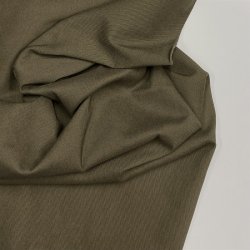 Olivenfarvet vvet viskose med nylon og elastan - pr. 0,25 meter. 