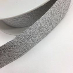 Skrbnd med slvglimmer / lurex - pr. meter