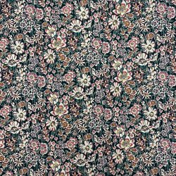 Liberty bomuldspoplin White Garden p� sort baggrund - pr. 0,25 meter. 