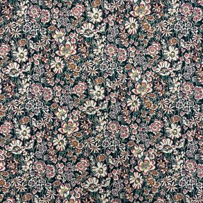 Liberty bomuldspoplin White Garden p sort baggrund - pr. 0,25 meter. 