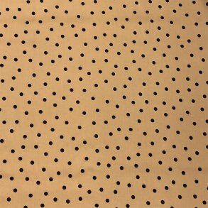 Kokka bomuld/viskose Little Dot camel (BC-91110-111D) - pr. 0,25 meter