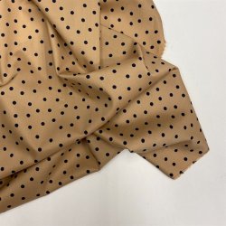 Kokka bomuld/viskose Little Dot camel (BC-91110-111D) - pr. 0,25 meter