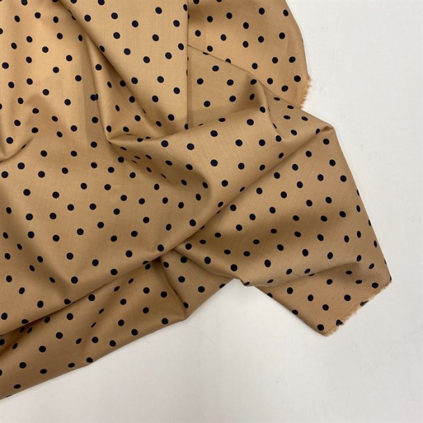 Kokka bomuld/viskose Little Dot camel (BC-91110-111D) - pr. 0,25 meter