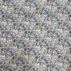 �kologisk bomuldsl�rred med sm� fine blomster i d�mpede nuancer - pr. 0,25 meter. 