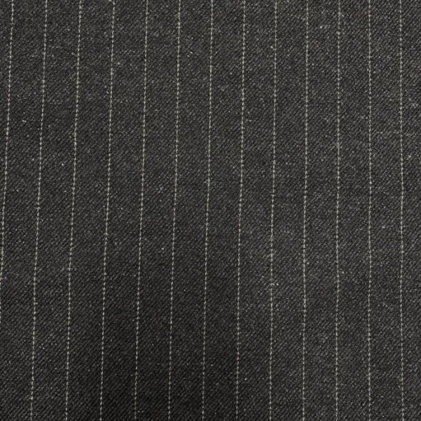 Stribet uld med polyester i blgr - pr. 0,25 meter