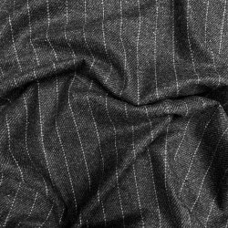 Stribet uld med polyester i blgr - pr. 0,25 meter