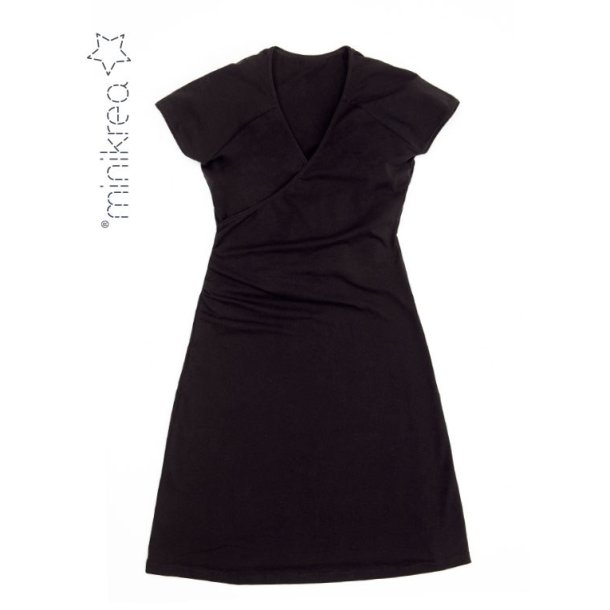 Kjole med drapering  - MiniKrea mnster 70042