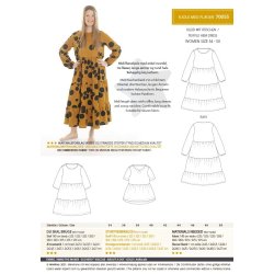 Kjole med flser - MiniKrea mnster 70055