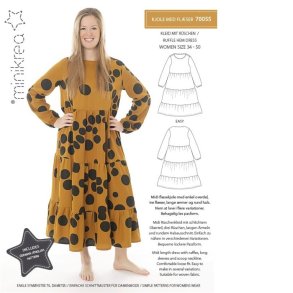 Kjole med fl�ser - MiniKrea m�nster 70055