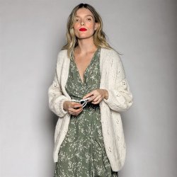 Klver-cardigan / Klver-jakke - strikkekit fra Sandnes