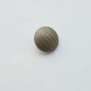 Slvfarvet knap i plast med mnster som vvet stof, 18 og 26 mm