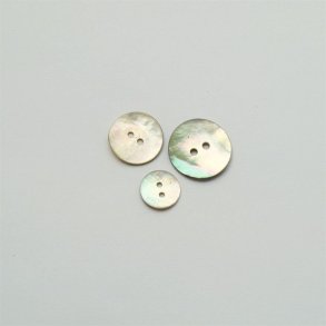 Perlemorsknap, blank og let buet, 12, 17 og 21 mm