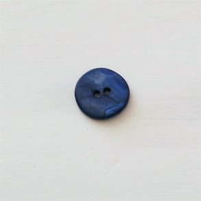 Perlemorsknap med struktur, marmoreret i m�rkebl� nuancer, 18 mm