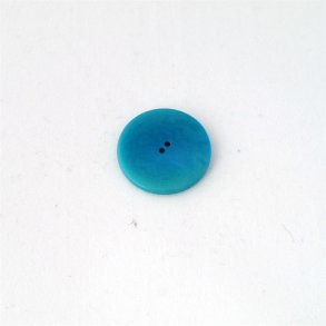 Turkisfarvet, let marmoret plastknap p� 24 mm