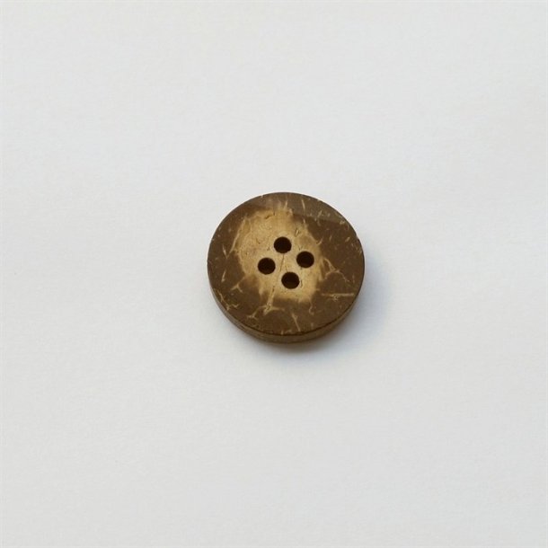 Brun-marmoreret rund kokosknap p 20 mm