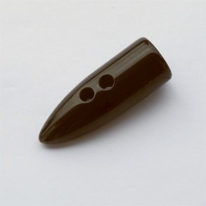 Sort, tilspidset plastknap p� 50 mm