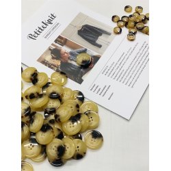 Knap i brunlige nuancer, 23 mm 