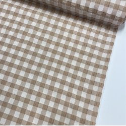 Seersucker viskose med kkkentern i beige - pr. 0,25 meter 