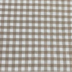 Seersucker viskose med kkkentern i beige - pr. 0,25 meter 