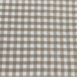 Seersucker viskose med kkkentern i beige - pr. 0,25 meter 
