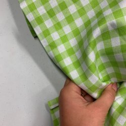 Kkkentern i pastelgrn og hvid - pr. 0,25 meter