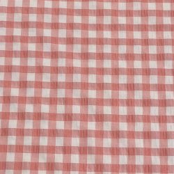 Seersucker viskose med kkkentern i lyserd - pr. 0,25 meter 