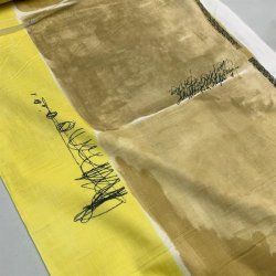 Kokka double gauze fra Nani Iro i gule / gyldne nuancer - pr. 0,25 meter