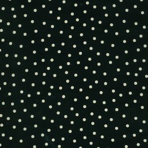 Kokka viskose/bomuld Little Dot sort (BC-91110-111F) - pr. 0,25 meter