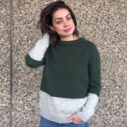 Kontrastsweater - PetiteKnit strikkekit