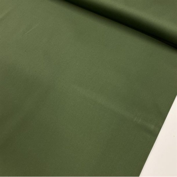 Lrredssatin til bukser i olivengrn - pr. 0,25 meter