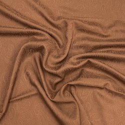 Viskose med smukt mnster i brun - pr. 0,25 meter