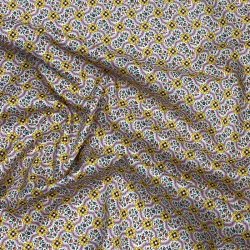 Liberty bomuld med et net af gule blomster - pr. 0,25 meter 
