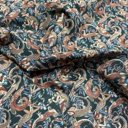 Liberty bomuld med rdlige firben - pr. 0,25 meter 