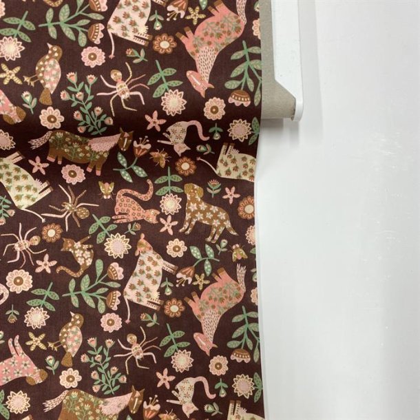 Liberty bomuld med forskellige dyr og blomster - pr. 0,25 meter 