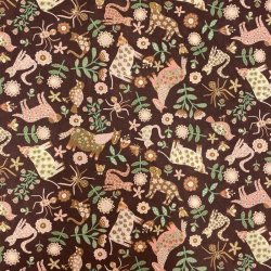 Liberty bomuld med forskellige dyr og blomster - pr. 0,25 meter 