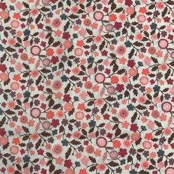 Liberty bomuld i hvid med grafisk blomsterprint, 7294 C - pr. 0,25 meter