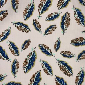 Liberty bomuld i rosa med blade - pr. 0,25 meter